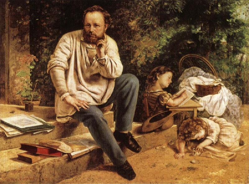 Gustave Courbet Pierre-joseph Prud'hon and His Children